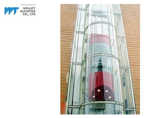 زجاج نصف دائري مصعد / لمشاهدة معالم المدينة سرعة مصعد 1.0-2.0M / S تحميل 630-1600KG